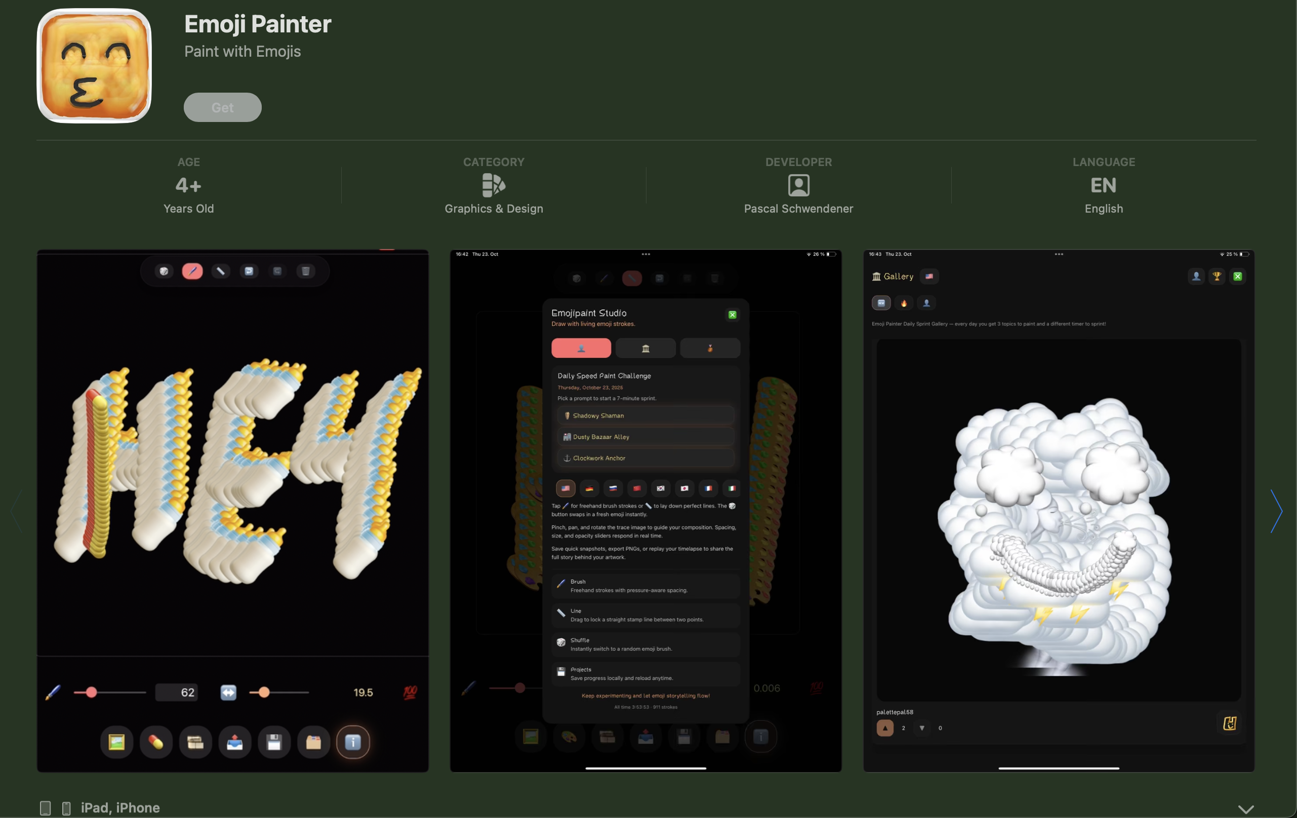 Emoji Painter — colorful emoji brush strokes, on your ipad or iphone