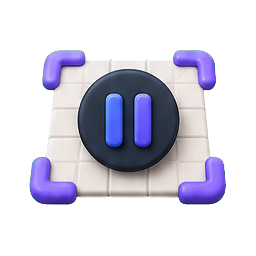 Animated pause plane updates icon